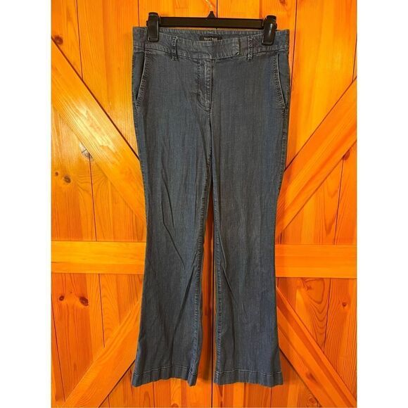 White House Black Market Womens 2S Flare Leg Pants Blue Jeans (1804) - Picture 1 of 8
